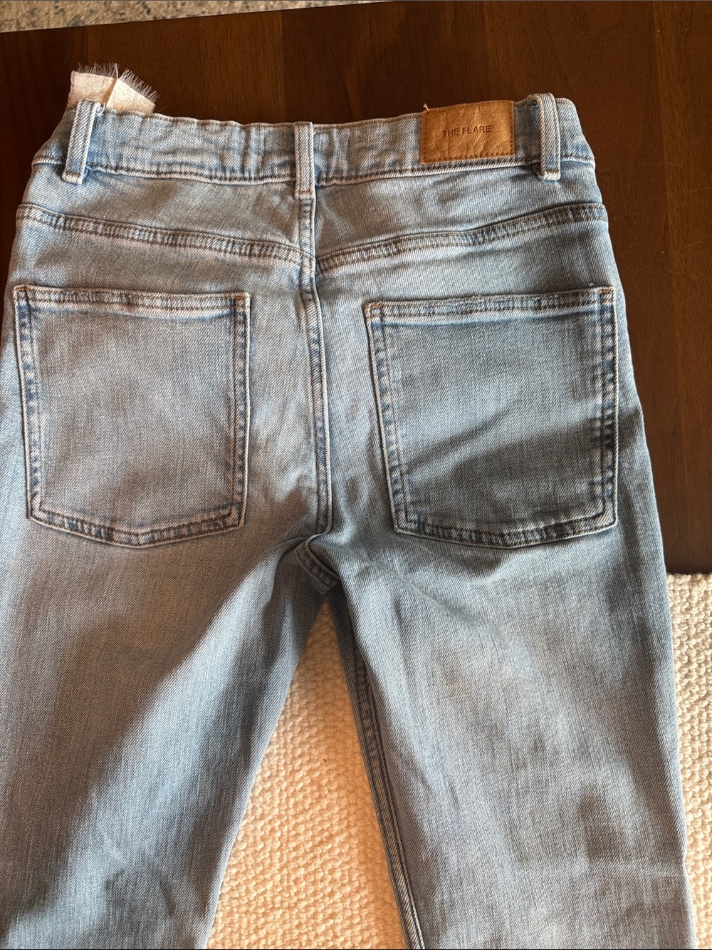 Zara Light Blue Flared Girls Jeans - Picture 7 of 8